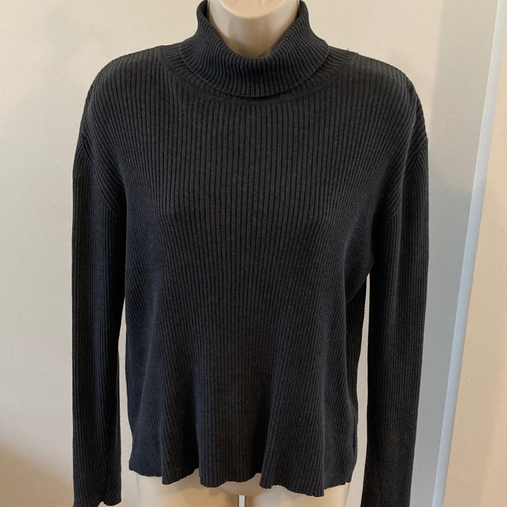 Eddie Bauer Charcoal Gray Turtleneck Sweater